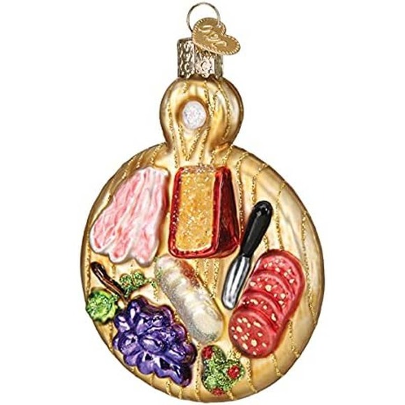 Old World Christmas Charcuterie Board Glass Blown Christmas Tree Ornament - Picture 2 of 4